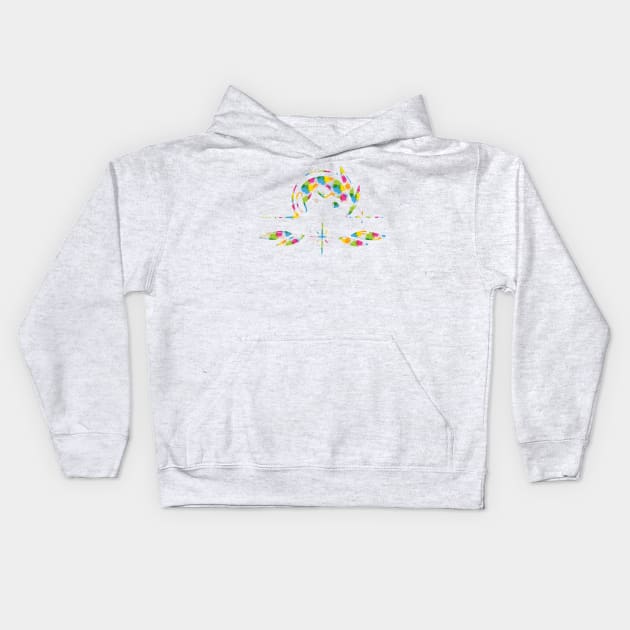 Colorful Floral libra Kids Hoodie by lazykitty